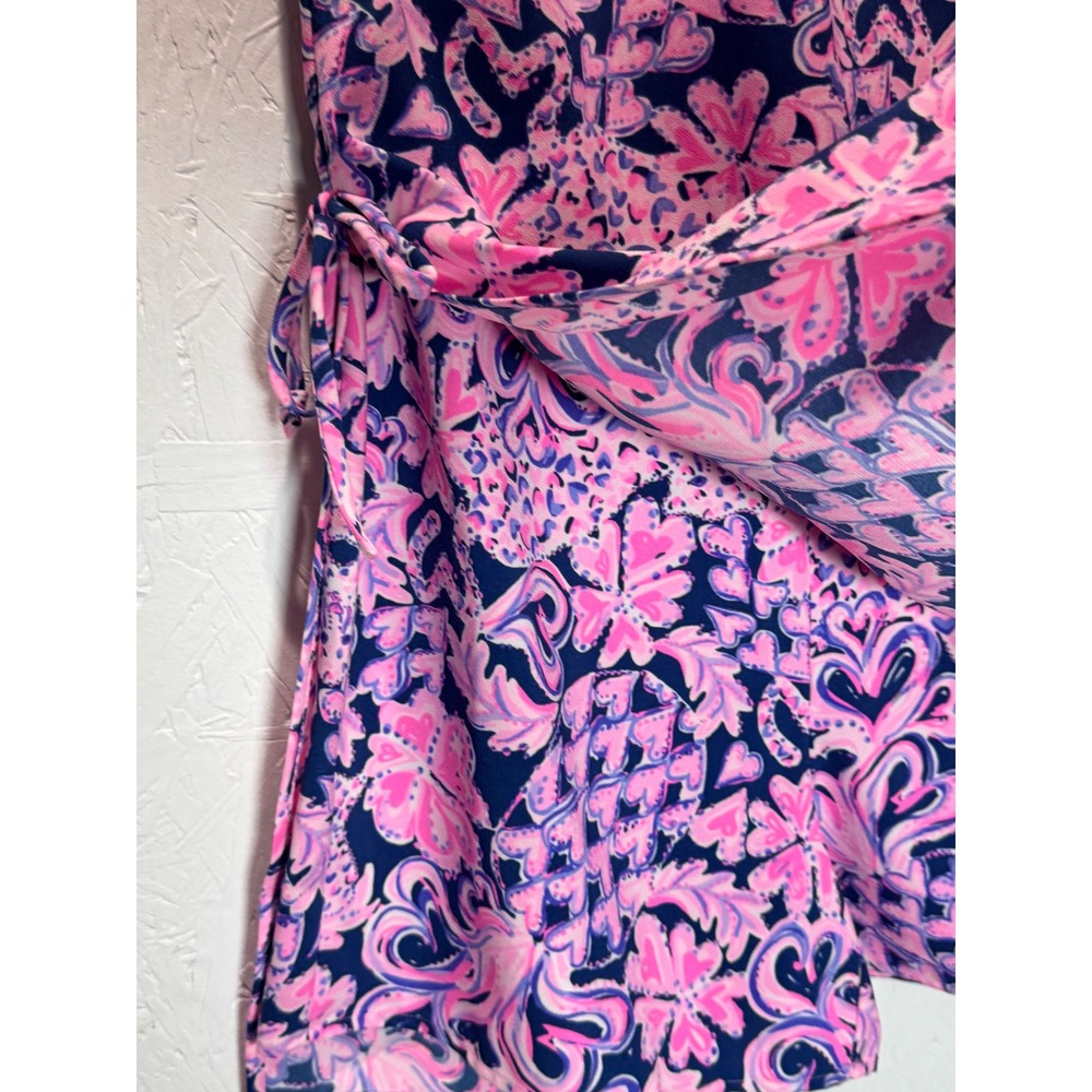 Lilly Pulitzer Blanca Romper Love You Bunches Pink Navy Size 4 - Picture 3 of 4